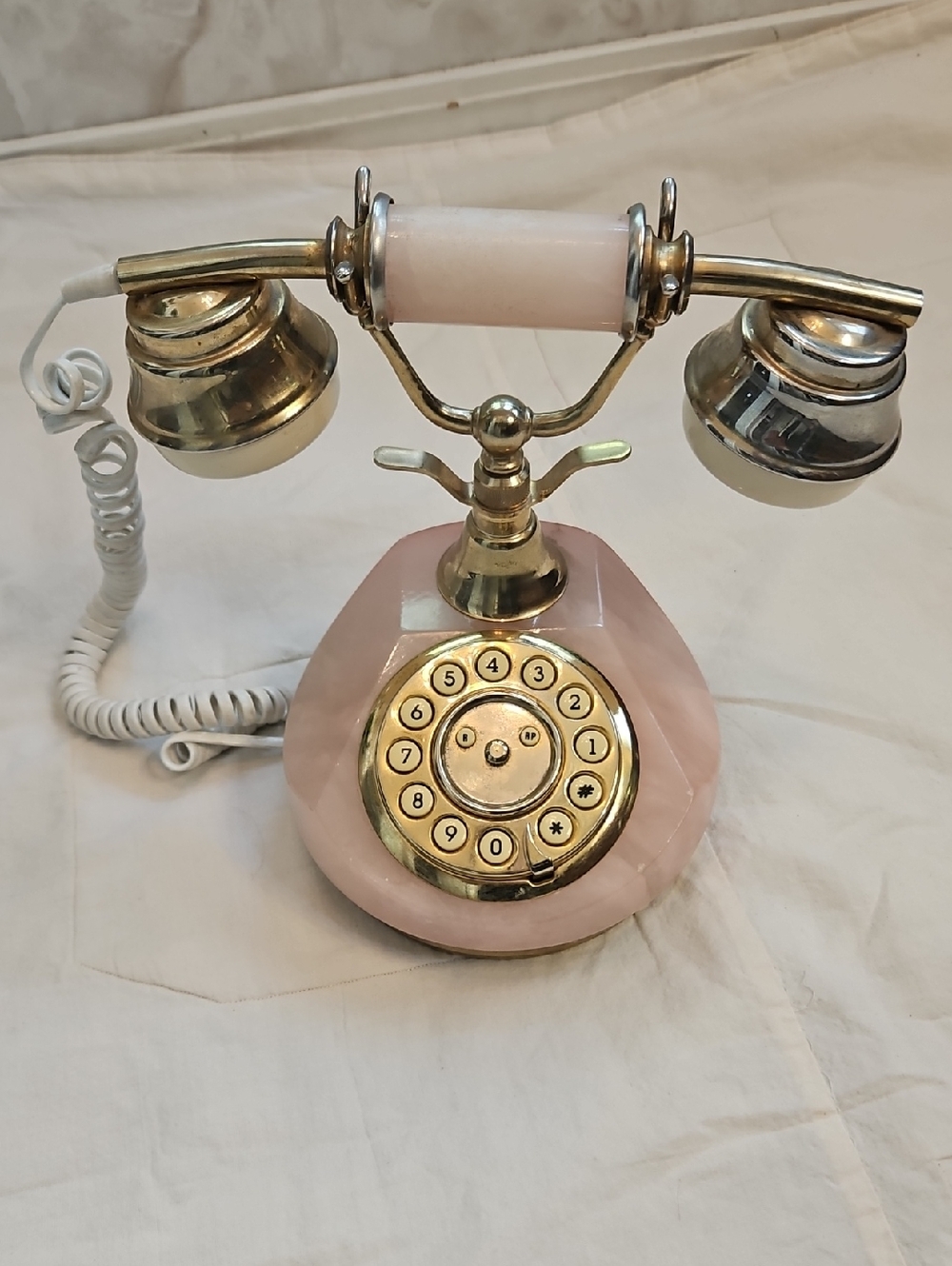 Horchow Black and Gold Decorative Telephone Base